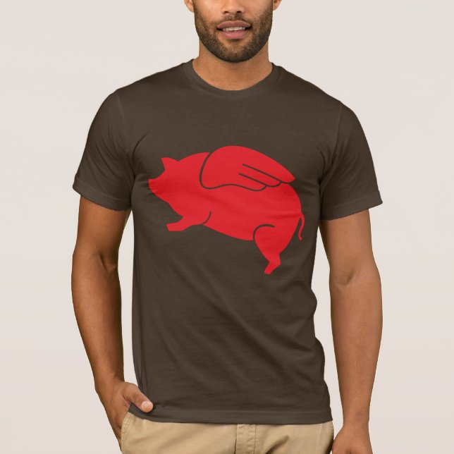 Camiseta 🐷 do porco do vôo (Frente)