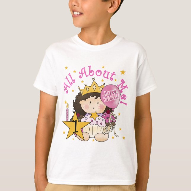 Camiseta do primeiro aniversario da princesa Todo  (Frente)