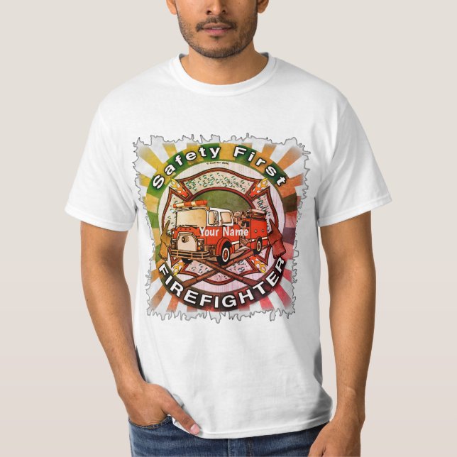 Camiseta do primeiro bombeiro de segurança (Frente)