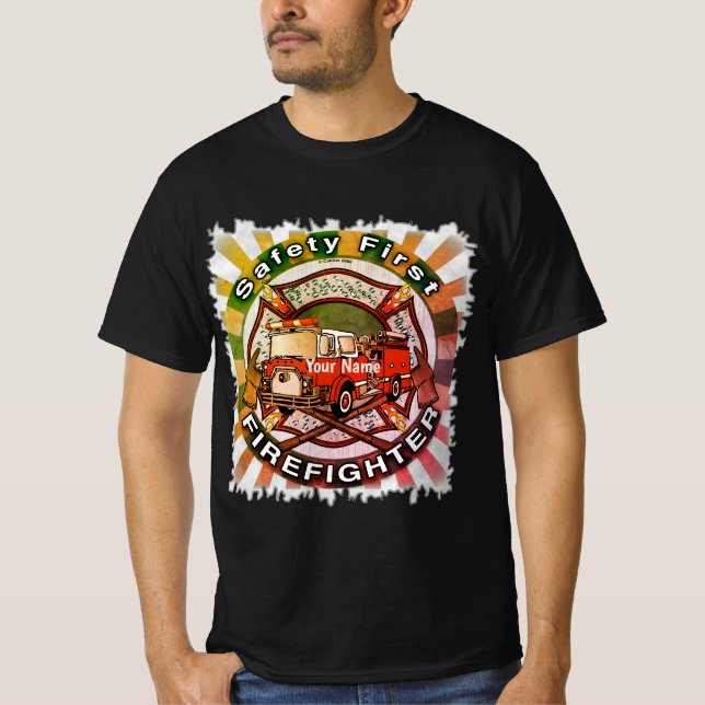 Camiseta do primeiro bombeiro de segurança (Frente)
