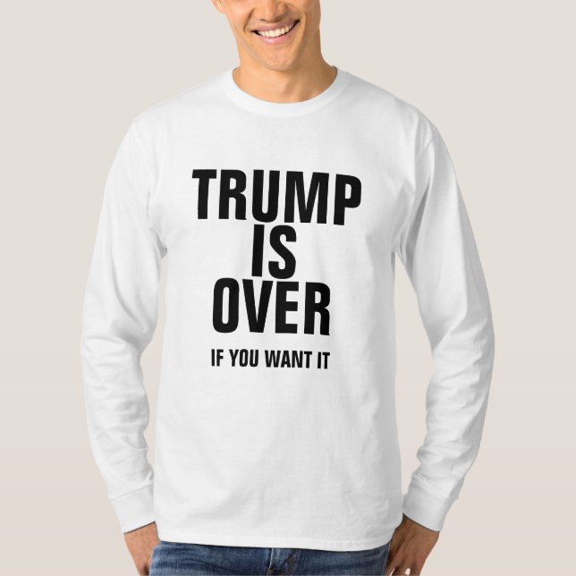 Camiseta do Protesto de Trump: "O TRUMP ACABOU..." (Frente)