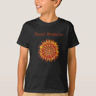 Camiseta do protetor do planeta das crianças