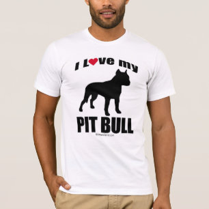 CAMISETA DO "RAÇA CÃO" - PITBULL - "EU AMO MEU PITBULL "