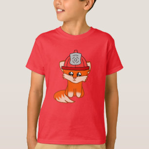 Camiseta do Raposo Bombeiro Com Chapéu de Bombeiro
