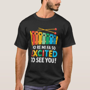 Camiseta Dó Ré Mi Fá Sol Professor de Música Animado Citaçã