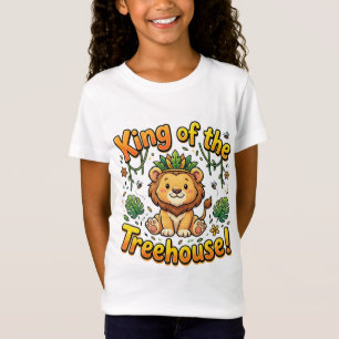 Camiseta do Rei da Casa da Árvore Leão Fofo Cria