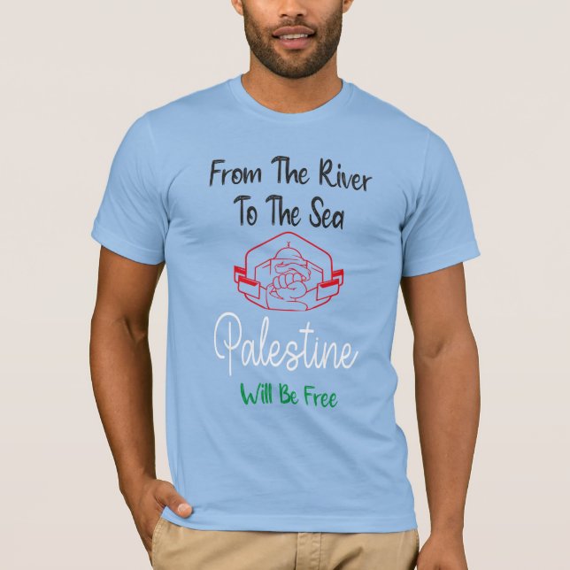 Camiseta Do Rio Ao Mar A Palestina Ficará Livre (Frente)