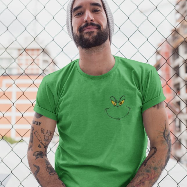 Camiseta do Rosto do Grinch Rouba o Natal (Criador carregado)