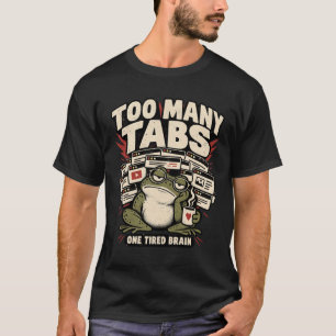 Camiseta do Sapo Engraçado com Muitas Abas