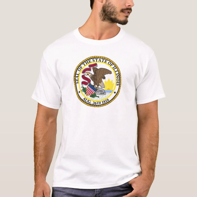 Camiseta do selo de Illinois, selo do estado ameri (Frente)
