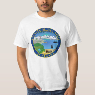 Camiseta do Selo do Estado do Alasca EUA