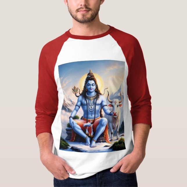 Camiseta do Senhor Shiv - Design espiritual hindu (Frente)
