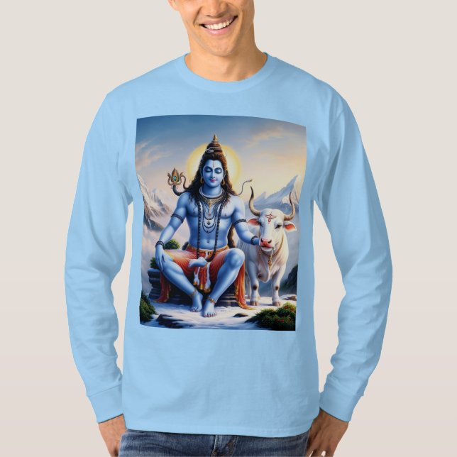 Camiseta do Senhor Shiv - Design espiritual hindu (Frente)