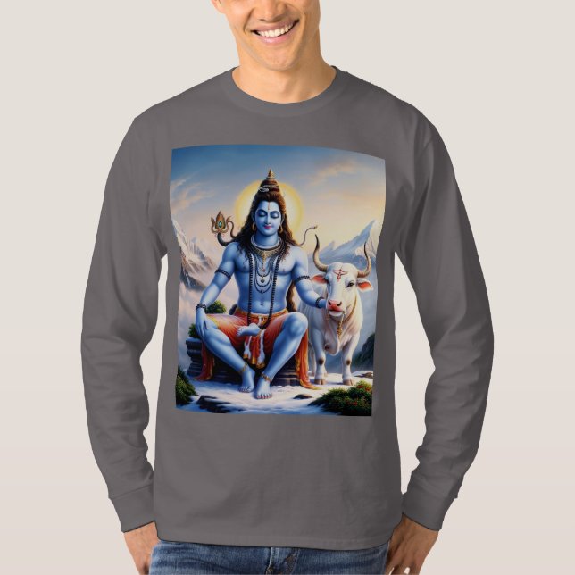 Camiseta do Senhor Shiv - Design espiritual hindu (Frente)