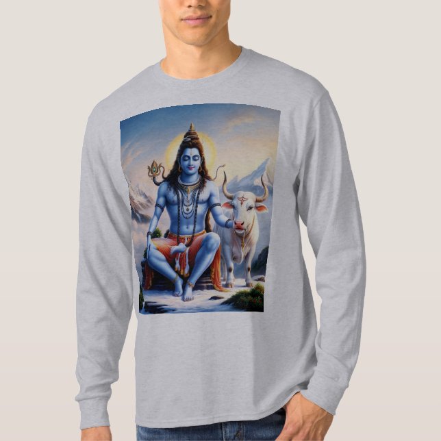 Camiseta do Senhor Shiv - Design espiritual hindu (Frente)