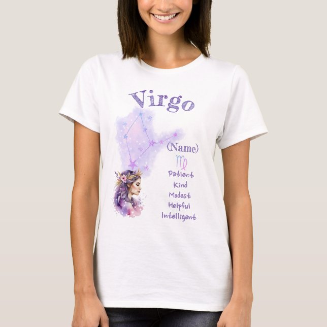 Camiseta do signo de Virgem *1 (Frente)