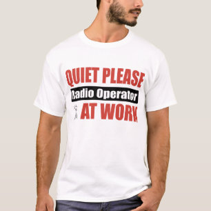 Camiseta Do silêncio operador de rádio por favor no