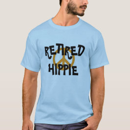 Camiseta do símbolo de paz Hippie aposentado