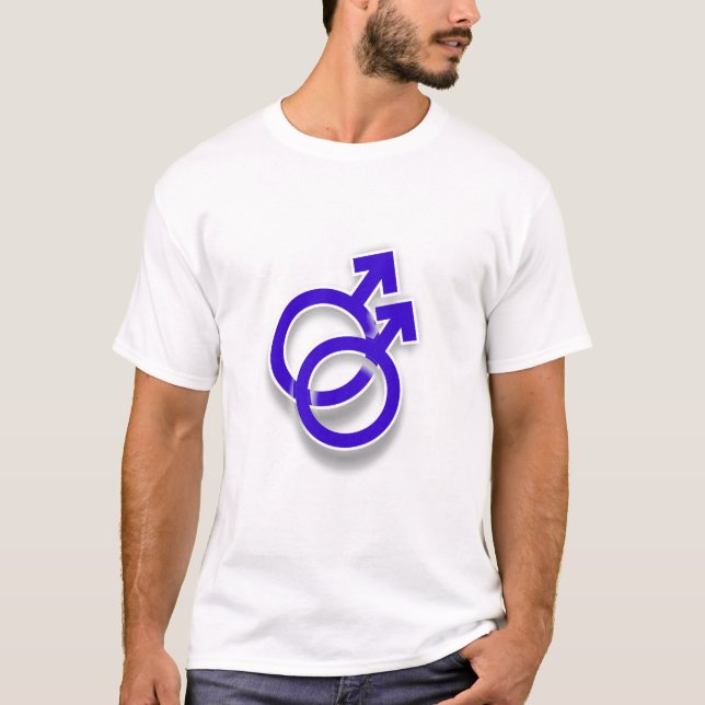 Camiseta Do símbolo do orgulho gay do arco-íris parte (Frente)
