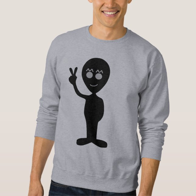 Camiseta do sinal de paz alienígena (Frente)