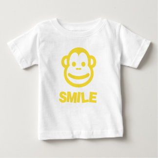 Camiseta do Sorriso do Bebê com macaco-prego