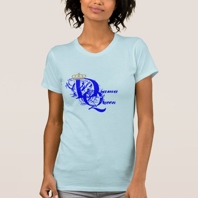 Camiseta Do "T da rainha drama" (azul) (Frente)