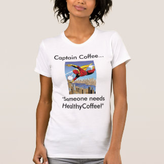 Camiseta Do "t-shirt das senhoras capitão Café"