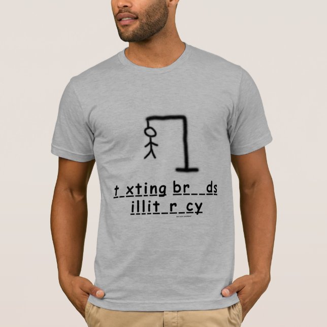 Camiseta Do "t-shirt de Texting cair" (Frente)
