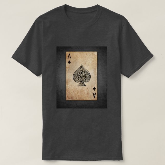 Camiseta Do "t-shirt do impressão da antiguidade do ás de (Frente do Design)