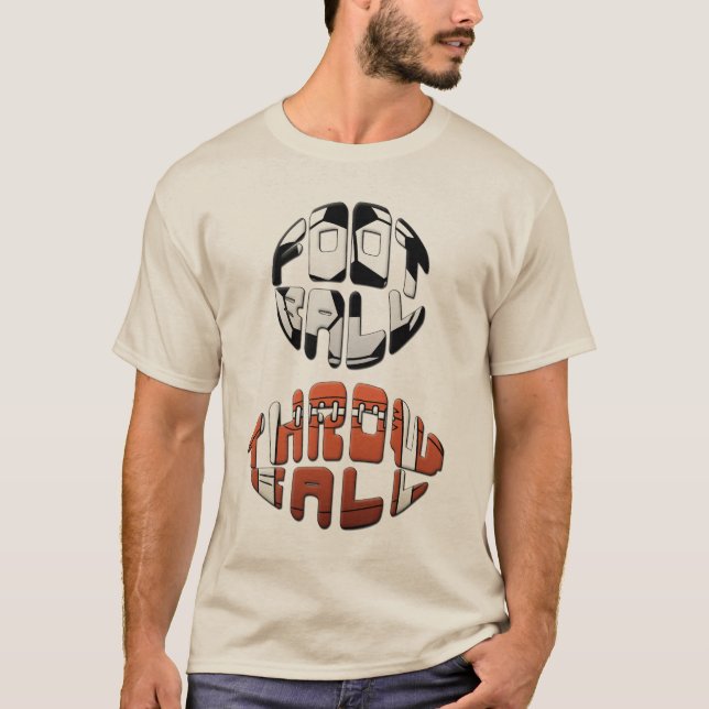 Camiseta Do "t-shirt engraçado do futebol de Throwball (Frente)