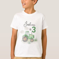 Camiseta do Tema do Trator Verde - Diversão da Faz