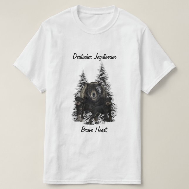Camiseta do Terrier de Caça Alemão (Jagdterrier) (Frente do Design)
