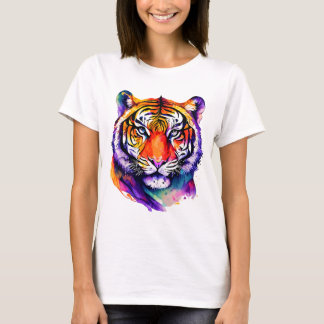 Camiseta do Tigre – Gráfica Ousada de Vida Selvage