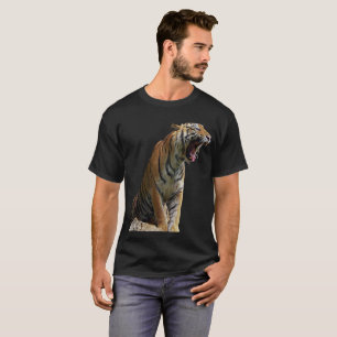 Camiseta do Tigre Rugindo da Natureza Animais Selv