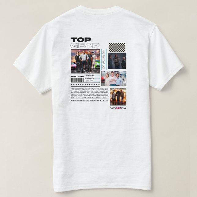 camiseta do top gear (Verso do Design)