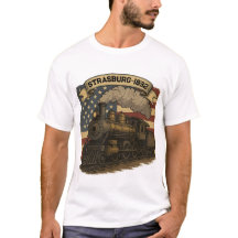 Camiseta do Trem a Vapor da Locomotiva de Strasbur
