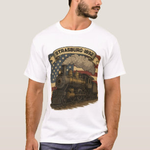 Camiseta do Trem a Vapor da Locomotiva de Strasbur