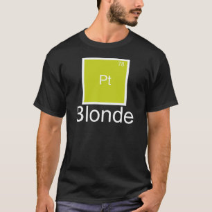 Camiseta do Trocadilho do Elemento de Loira Platin