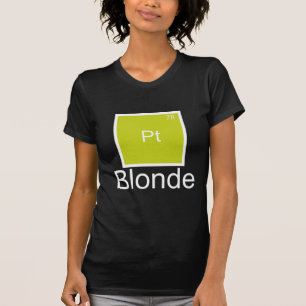 Camiseta do Trocadilho do Elemento de Loira Platin