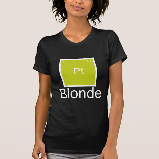 Camiseta do Trocadilho do Elemento de Loira Platin (Frente)