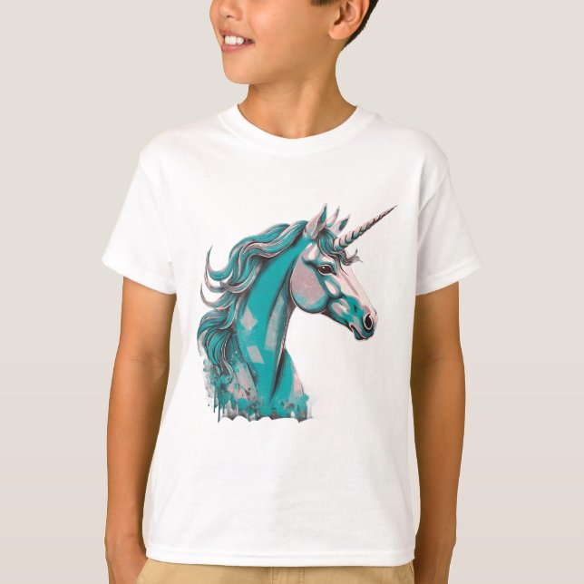 Camiseta do Unicórnio para Meninos (Frente)