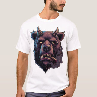 Camiseta do Urso Místico com Chifres