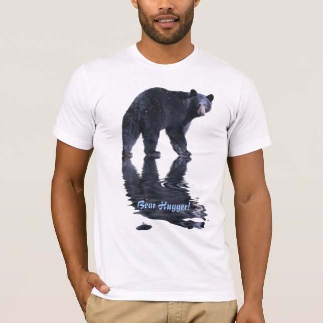 Camiseta do Urso Negro Diversão Vida Selvagem do U (Frente)