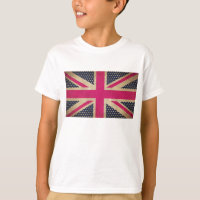Camiseta do velho Jack Union em Bandeiras Rosa