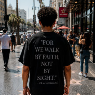 Camiseta do versículo da bíblia 2 Coríntios 5:7