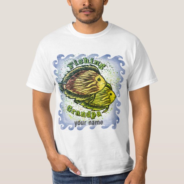 Camiseta do vovô de pesca (Frente)