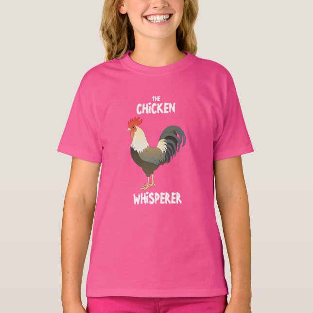 Camiseta do Whisperer de Frango para Garota (Frente)