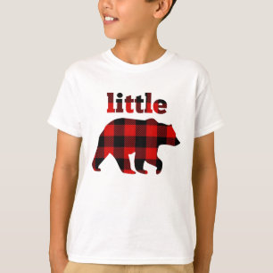 Camiseta Do "xadrez búfalo pouco urso "