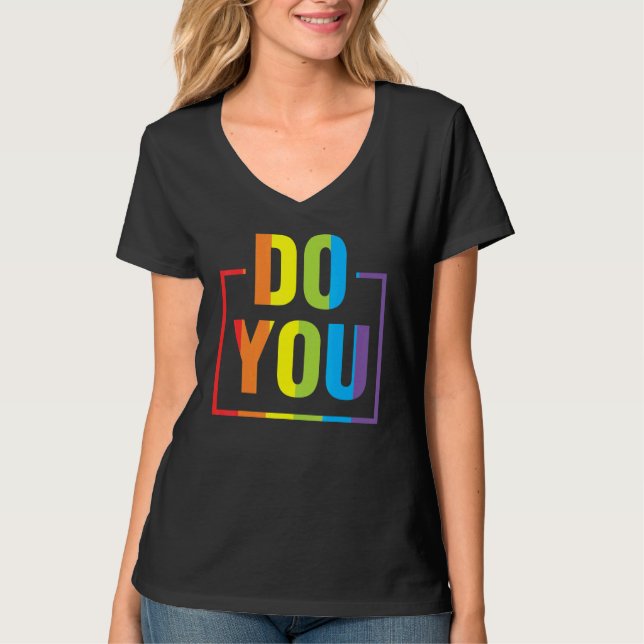 Camiseta Do You LGBTQ Pride Lesbian Trans Gay Rainbow Ally  (Frente)