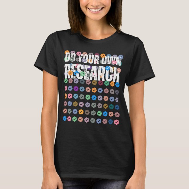 Camiseta Do Your Own Research DYOR Checks NFT Crypto NFTs V (Frente)